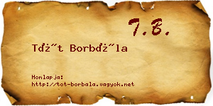 Tót Borbála névjegykártya
