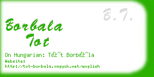 borbala tot business card